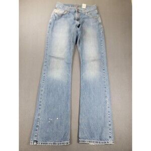 Cinch Carter Jeans Mens 31x36 Blue Denim Straight Leg Distressed Western Pants
